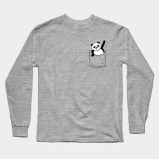 Say Hello! to the pocket panda Long Sleeve T-Shirt